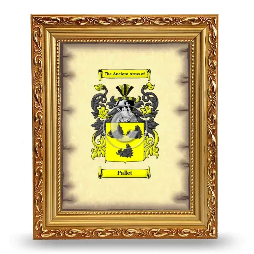 Pallet Coat of Arms Framed - Gold