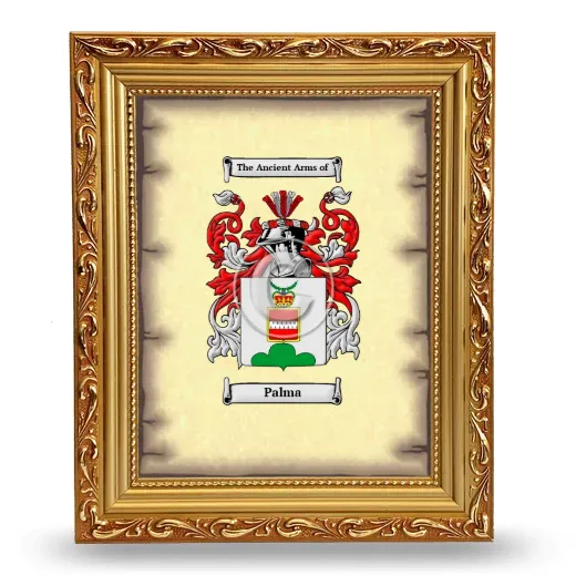 Palma Coat of Arms Framed - Gold