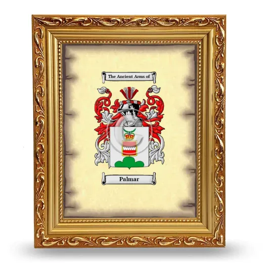 Palmar Coat of Arms Framed - Gold