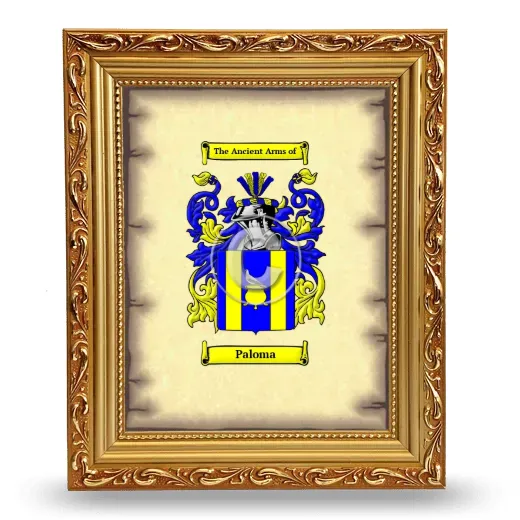 Paloma Coat of Arms Framed - Gold