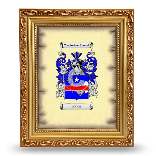 Palos Coat of Arms Framed - Gold