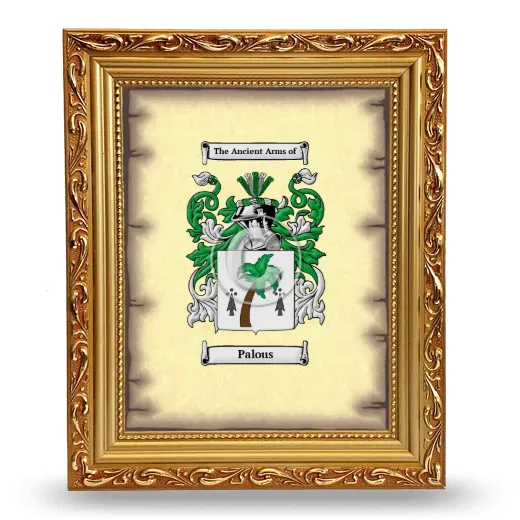 Palous Coat of Arms Framed - Gold