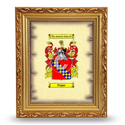 Pappe Coat of Arms Framed - Gold