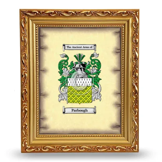 Parbough Coat of Arms Framed - Gold