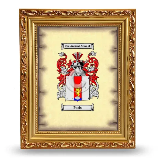 Paris Coat of Arms Framed - Gold