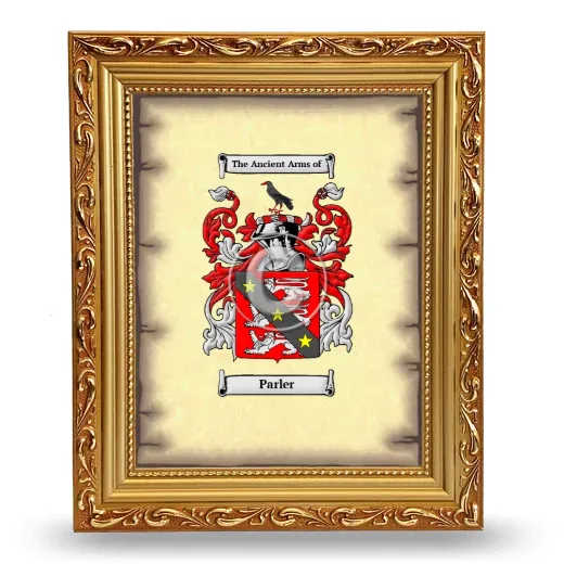 Parler Coat of Arms Framed - Gold