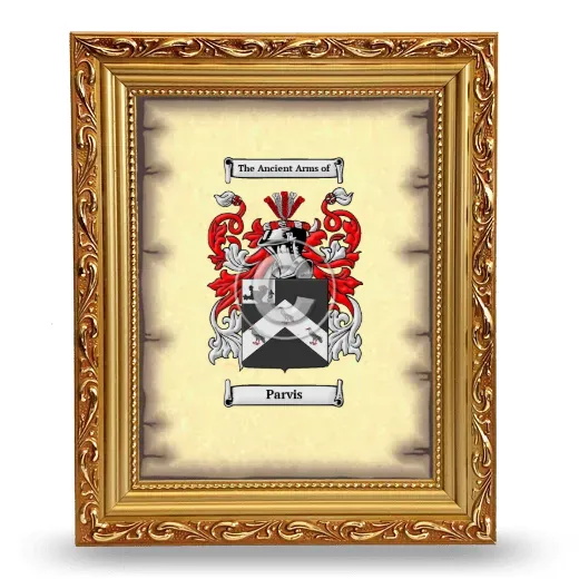 Parvis Coat of Arms Framed - Gold