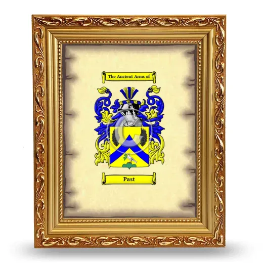 Past Coat of Arms Framed - Gold
