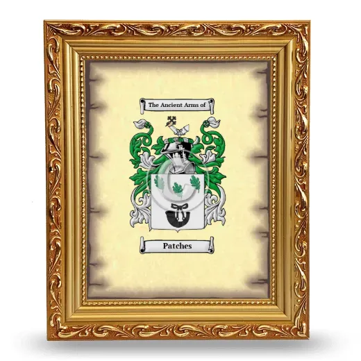 Patches Coat of Arms Framed - Gold