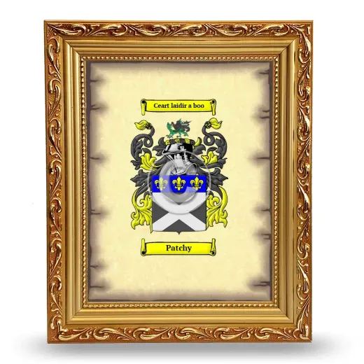 Patchy Coat of Arms Framed - Gold