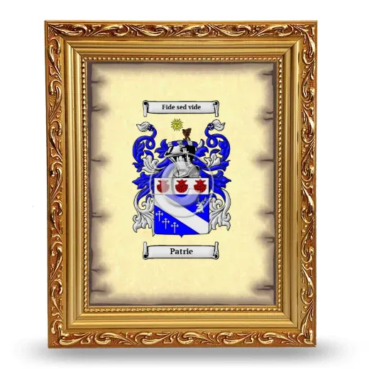 Patrie Coat of Arms Framed - Gold
