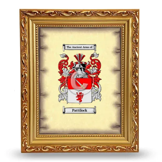 Pattilock Coat of Arms Framed - Gold