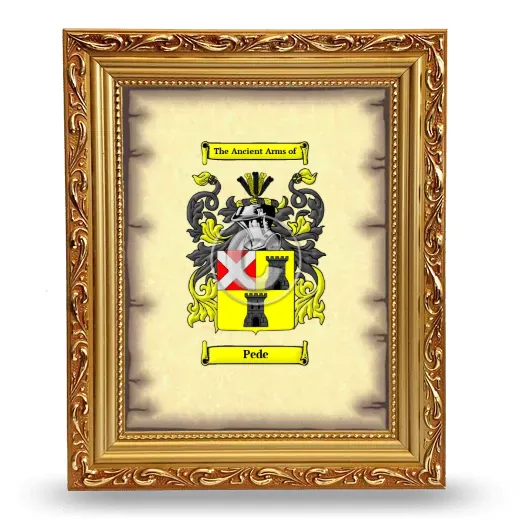 Pede Coat of Arms Framed - Gold