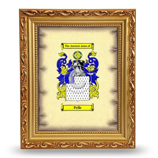 Pelle Coat of Arms Framed - Gold