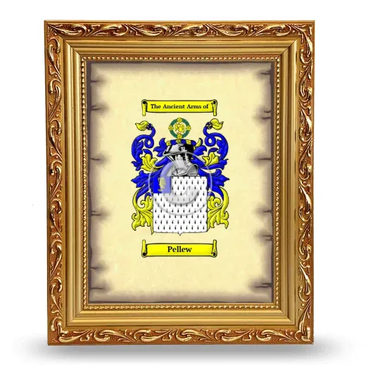 Pellew Coat of Arms Framed - Gold