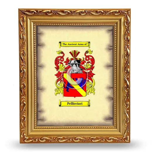Pellicciari Coat of Arms Framed - Gold