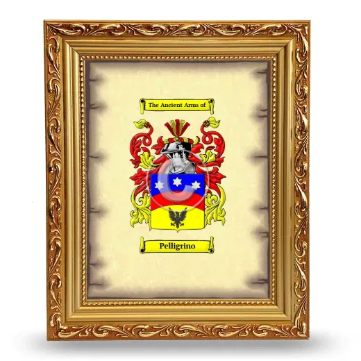 Pelligrino Coat of Arms Framed - Gold