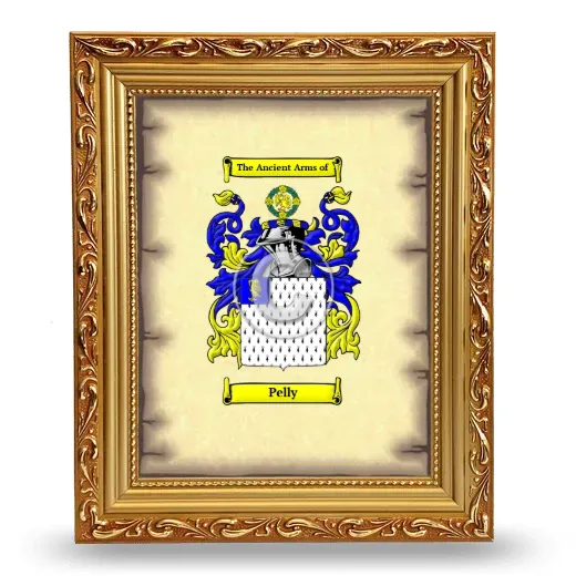 Pelly Coat of Arms Framed - Gold