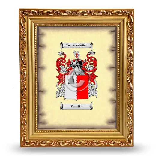 Penrith Coat of Arms Framed - Gold
