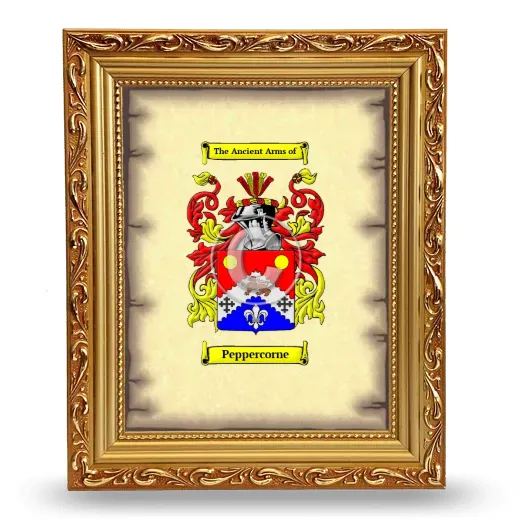 Peppercorne Coat of Arms Framed - Gold