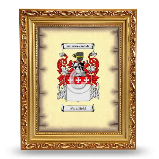 Percifield Coat of Arms Framed - Gold