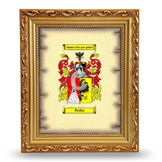 Perler Coat of Arms Framed - Gold