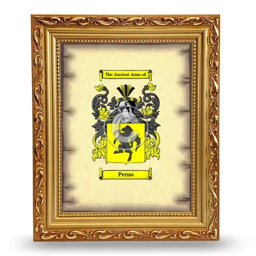 Perno Coat of Arms Framed - Gold
