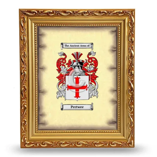 Pertwee Coat of Arms Framed - Gold