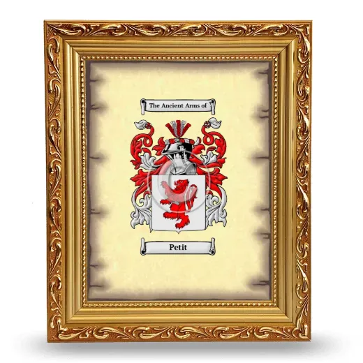 Petit Coat of Arms Framed - Gold