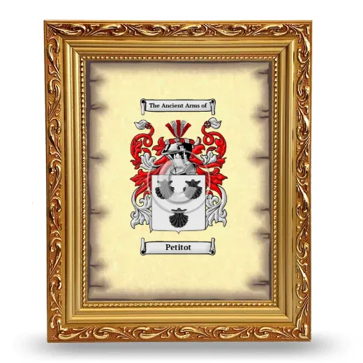 Petitot Coat of Arms Framed - Gold