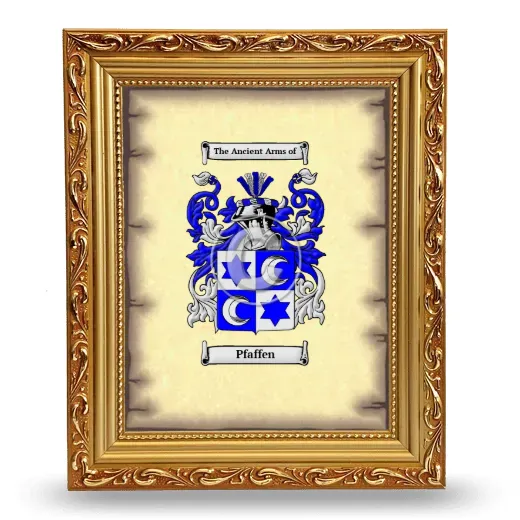 Pfaffen Coat of Arms Framed - Gold