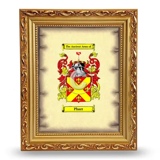 Pharr Coat of Arms Framed - Gold