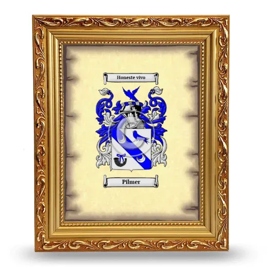 Pilmer Coat of Arms Framed - Gold
