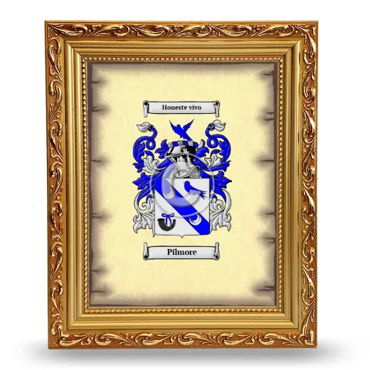 Pilmore Coat of Arms Framed - Gold