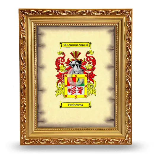 Pinheiros Coat of Arms Framed - Gold