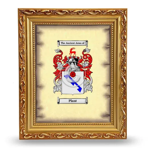 Plant Coat of Arms Framed - Gold