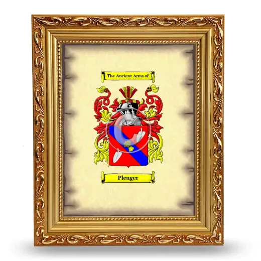 Pleuger Coat of Arms Framed - Gold