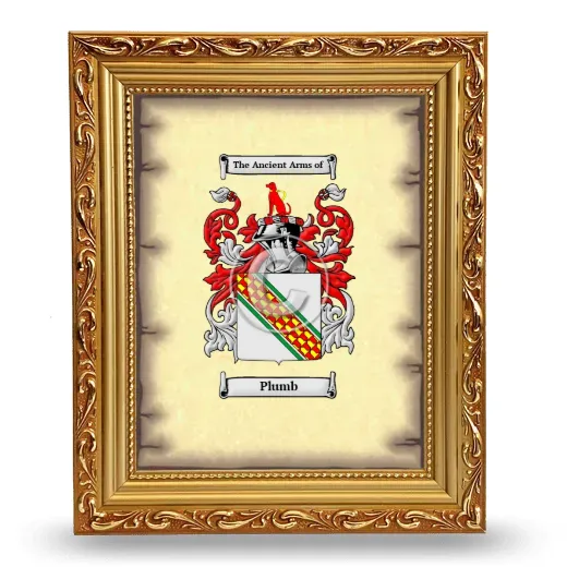 Plumb Coat of Arms Framed - Gold