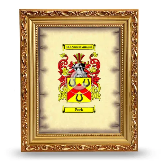 Pock Coat of Arms Framed - Gold
