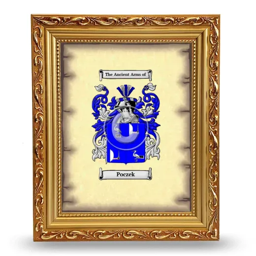 Poczek Coat of Arms Framed - Gold