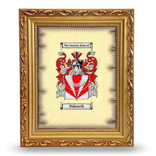 Polwarth Coat of Arms Framed - Gold