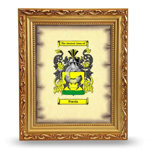 Porcia Coat of Arms Framed - Gold