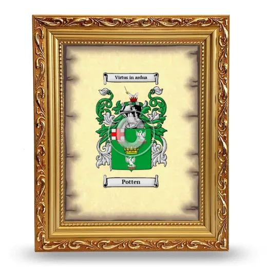 Potten Coat of Arms Framed - Gold