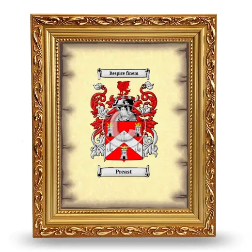 Preast Coat of Arms Framed - Gold