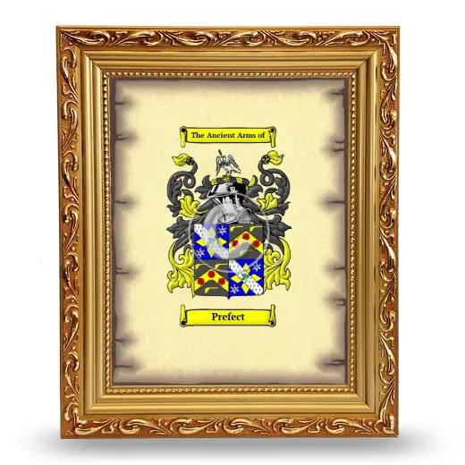 Prefect Coat of Arms Framed - Gold
