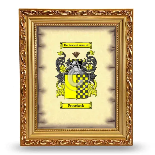 Proscheck Coat of Arms Framed - Gold