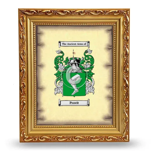 Provit Coat of Arms Framed - Gold