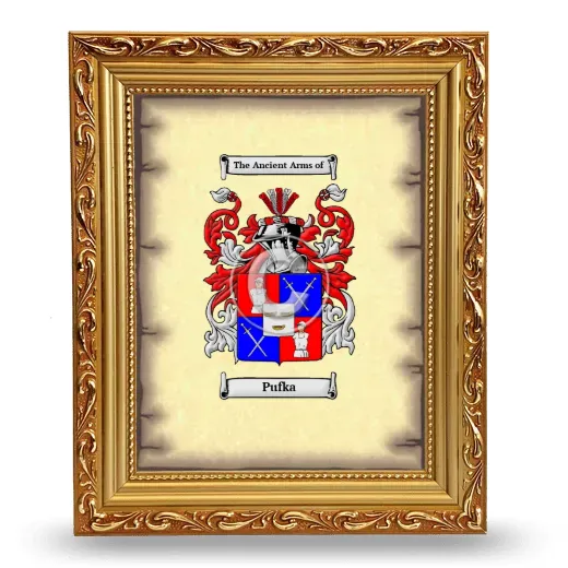 Pufka Coat of Arms Framed - Gold