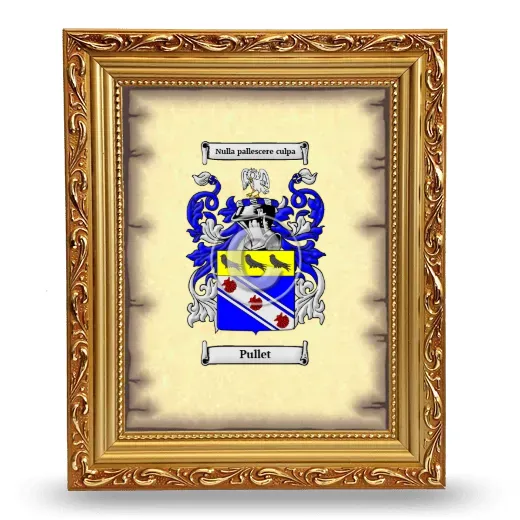 Pullet Coat of Arms Framed - Gold