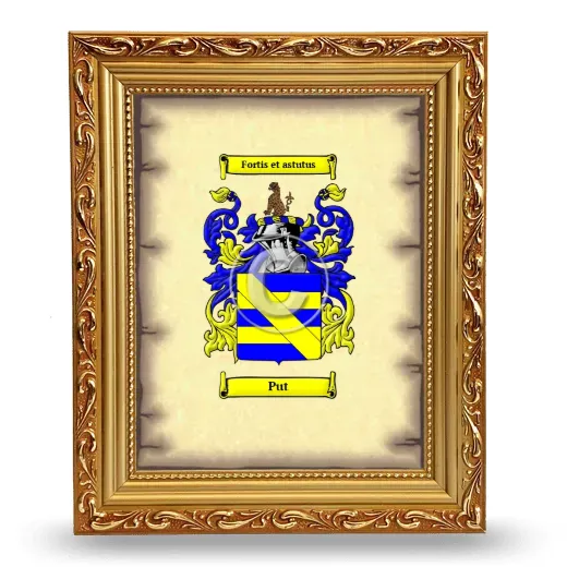 Put Coat of Arms Framed - Gold